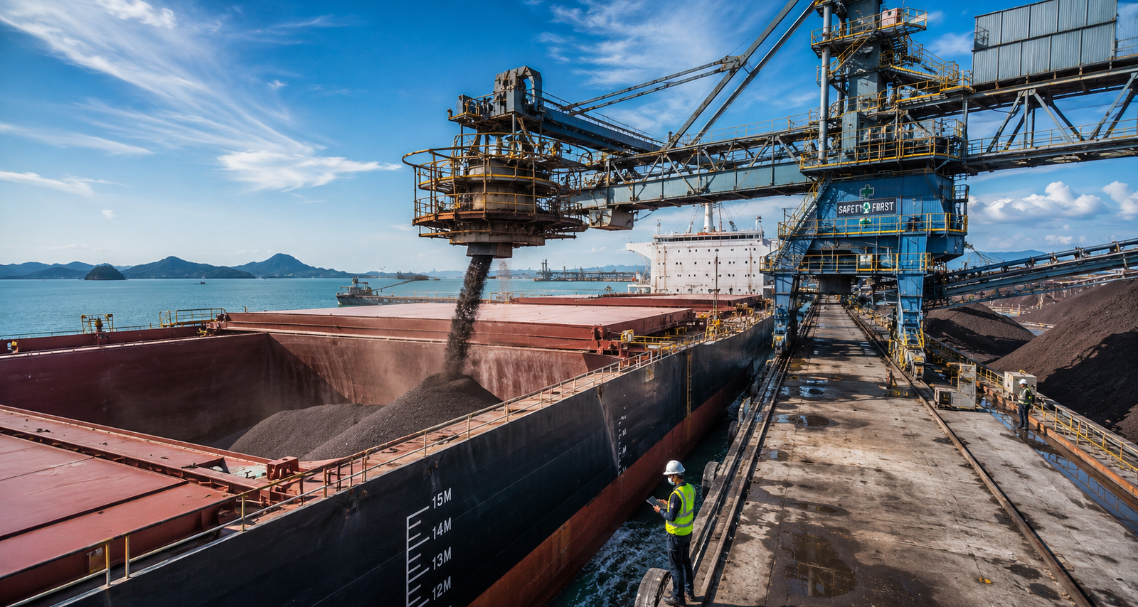 Bulk Mineral Ore Vessel Loading